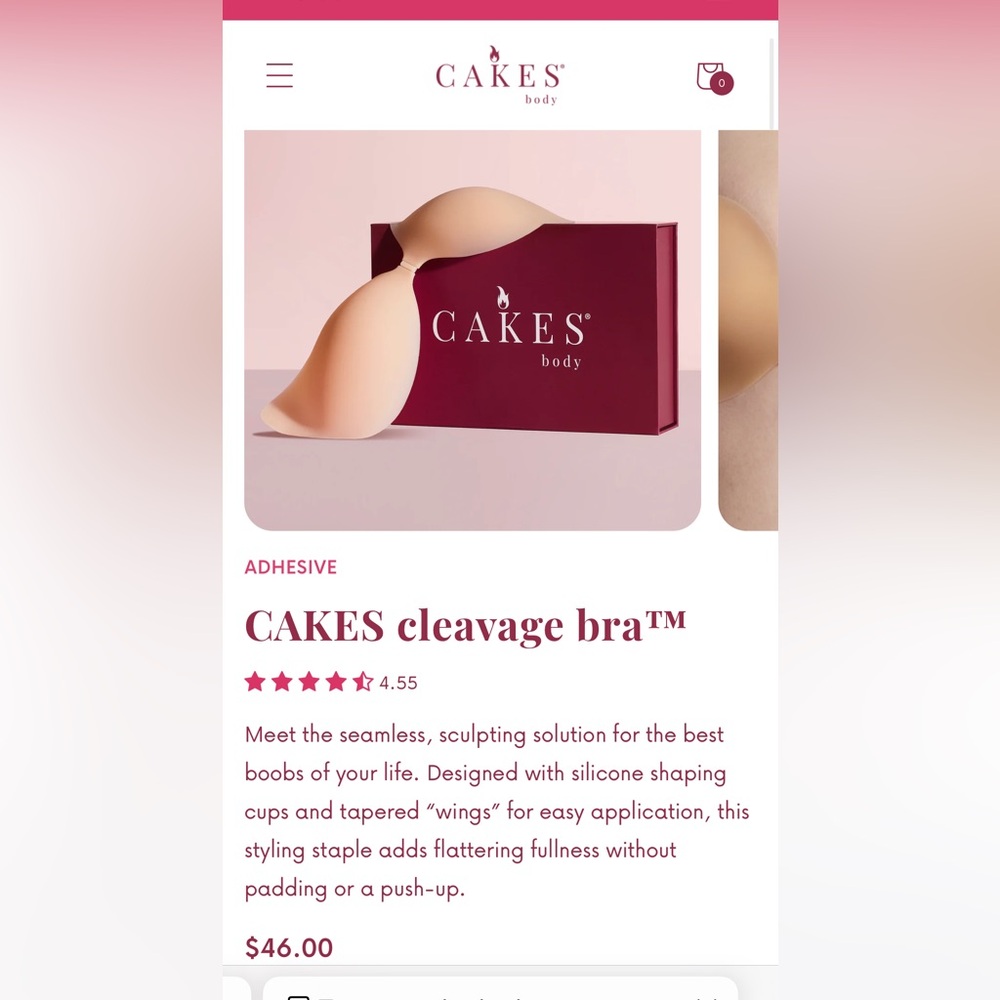 Cakes cleavage bra